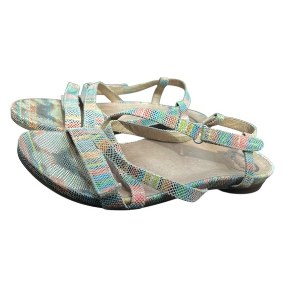Abeo multicolor strappy sandals size 8 bio system orthotic comfort like new - Picture 2 of 6